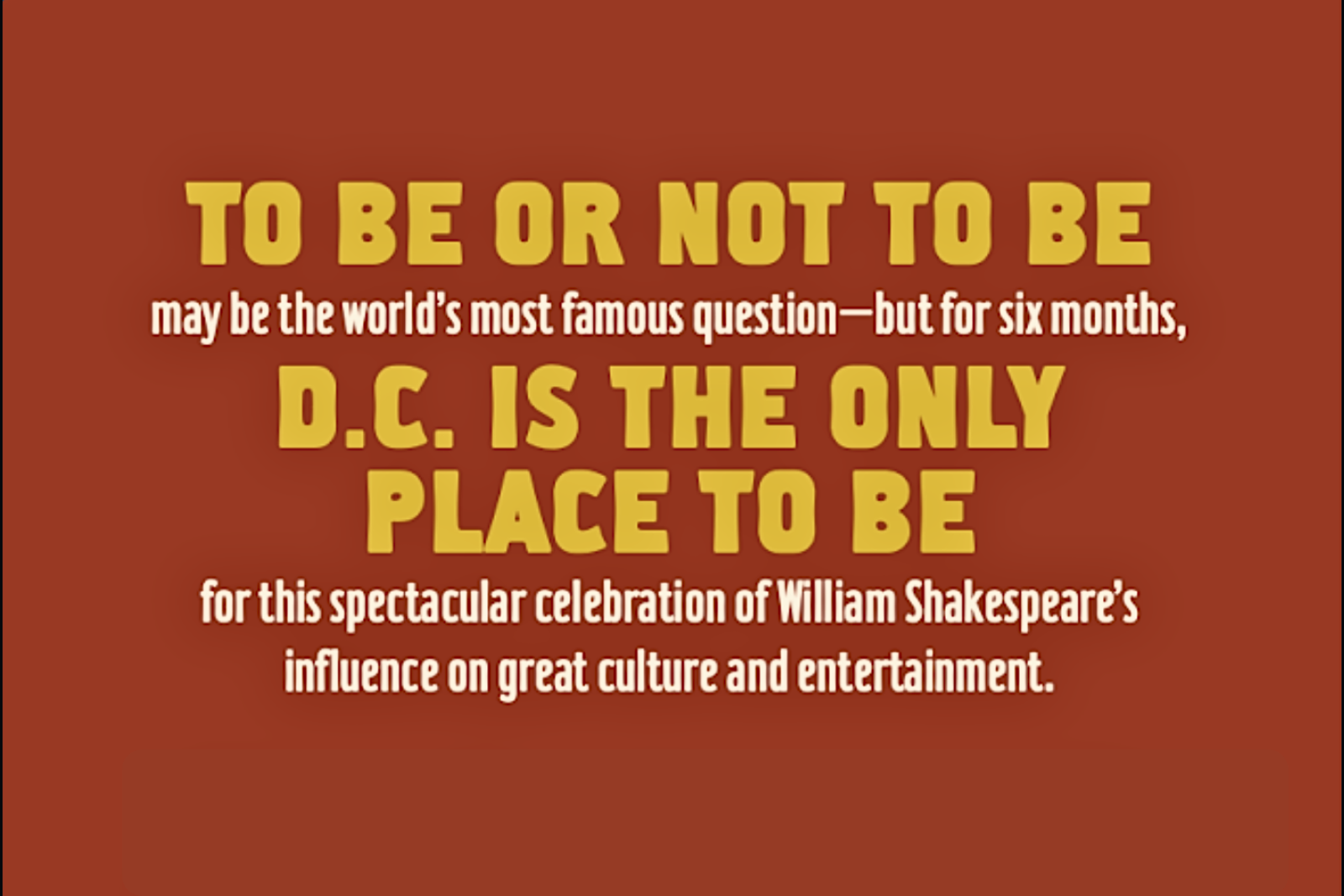 Shakespeare in Washington Festival Brochure